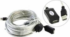 Кабель/переходник AOpen Кабель удлинитель активный USB2.0-repeater, AM/AF 15м <ACU823-15M
