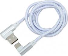 Кабель/переходник Arnezi Дата-кабель зарядный USB/Type-C белый (угловой) 1м. A0605032
