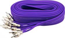 Кабель/переходник Aura Межблочный RCA-кабель. 4 штекеров “папа” + 4 штекера “папа”4 канала.8 разъемов RCA Проводник — бескислородная медь.Коаксиальный.Двойной