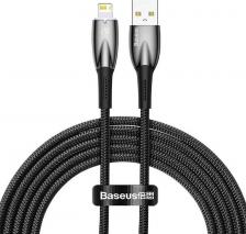 Кабель/переходник Baseus Аксессуар Glimmer Series USB - Lightning 2.4A 2m Black CADH000301
