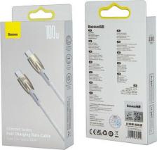 Кабель/переходник Baseus Кабель для быстрой зарядки Glimmer Series Type-C-Type-C 100 Вт 1 м белый