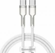Кабель/переходник Baseus Кабель Mobileocean USB-C Cafule, Type-C - Type-C, 5A, 100W, 1 м, белый