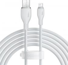 Кабель/переходник Baseus Кабель Pudding Series USB-A->MFI с функцией быстрой зарядки 2.4 A2м белый