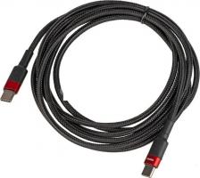 Кабель/переходник Behpex Кабель USB Type-C-USB Type-C, 5A, 2 м, черный/красный, POWER DELIVERY 100W