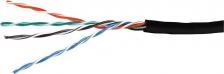 Кабель/переходник Bion Кабель витая пара BCL-U5510-381 U/UTP, кат.5e, 4x2x0,51 мм AWG 24, медь, одножильный, PE, для внешней прокладки, 305м, черный