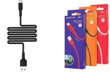 Кабель/переходник Borofone Кабель USB 2.0 A (m) - USB Type-C (m) 1м BX30 Silicone - Черный