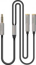 Кабель/переходник Bron Кабель mini-Jack 3.5mm - mini-Jack 3.5mm 1,2 м, серебристый; черный