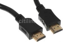 Кабель/переходник Buro Кабель аудио-видео BU-HDMI-v1.4-5M-FF, HDMI (m) - HDMI (m), ver 1.4, медный, 5м, GOLD, ф/фильтр, черный