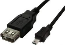 Кабель/переходник Buro Кабель OTG_MINI USB A(f) mini USB B (m) 0.2м черный