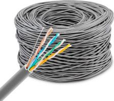 Кабель/переходник Buro Кабель сетевой BU-COP-050 UTP, кат.5E, 305м, 4 пары, 0.50мм, 0.50мм, медь, одножильный, серый