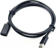 Кабель/переходник Buro Кабель-удлинитель USB Type-C (m) - USB Type-C (f), 2м, черный [bu-ext-typec-2m]