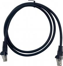 Кабель/переходник Buro Патч-корд литой, UTP, cat.5E, 1м, 4 пары, 26AWG, алюминий омедненный, 1 шт, черный