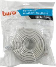 Кабель/переходник Buro Патч-корд литой, UTP, cat.6, 20м, 4 пары, 24AWG, алюминий омедненный, 1 шт, серый