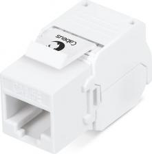 Кабель/переходник Cabeus KJ-RJ45-Cat.5e-180-Toolless Вставка Keystone Jack RJ-45, 180 градусов, категория 5e, без инструмента Toolless, белая