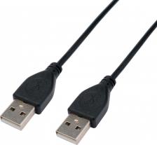 Кабель/переходник Cablexpert Кабель USB 2.0(Am)-USB 2.0(Am), экранированный, 2.4А, 3 м, черный, Pro