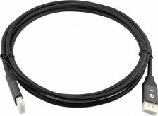 Кабель/переходник Cactus Кабель аудио-видео CS-DP-DP-1.4-3, DisplayPort (m) - DisplayPort (m), ver 1.4, 3м, GOLD, черный