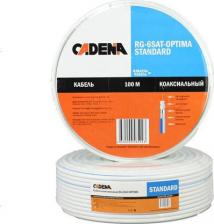 Кабель/переходник Cadena Кабель коаксиальный RG-6SAT-Optima высокого качества, белый, 100 м
