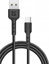 Кабель/переходник Defender Кабель lightning - usb F181 Lightning 1 м черный
