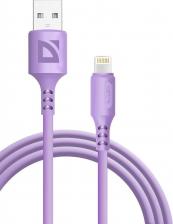 Кабель/переходник Defender Кабель lightning - usb F207 Lightning 1 м фиолетовый
