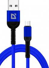 Кабель/переходник Defender Кабель Micro USB-B - USB-A F167 Micro 1 м синий