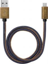 Кабель/переходник Deppa Кабель 72276 microUSB 1,2м Blue