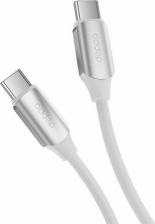 Кабель/переходник Deppa Кабель usb type-c USB-С, 100Вт, 1,5м, белый Silk, 72558
