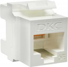 Кабель/переходник DKC Переходник неэкранированный Keystone 180 градусов RJ45 CAT5е UTP белый