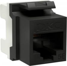 Кабель/переходник DKC Переходник неэкранированный Keystone 180 градусов RJ45 CAT5е UTP черный