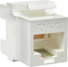 Кабель/переходник DKC Переходник неэкранированный Keystone 180 градусов RJ45 CAT6 UTP белый