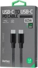 Кабель/переходник Dorten Кабель USB-C to USB-C PD Charging Cable Metallic Series 1.2 м черный