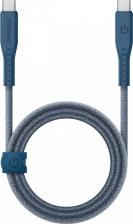 Кабель/переходник EnergEA Кабель FLOW USB-C to USB-C PD240W 5A Nanoweave Magnetic tie 1.5m Blue