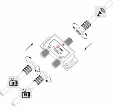 Кабель/переходник Эра D-F-SAT-02 Делитель ТВ 2 ответвления под F разъём 5-2500 МГц упаковка 1 шт., цена за 1 шт