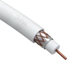 Кабель/переходник Эра R-64-PVC100 Кабель коаксиальный RG-6U, 75 Ом, Cu/, PVC, цвет белый, бухта 100 м, цена за 1 шт