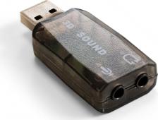 Кабель/переходник Exegate EX294787RUS Адаптер внешняя звуковая карта <EX-AU-01N> для подключения гарнитуры к USB порту