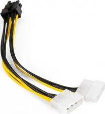 Кабель/переходник Exegate EX294788RUS Переходник питания PCI-Express 8pin EX-CC-PSU-62 от 2х разъемов Molex IDE блока питания, 0,15м