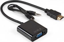Кабель/переходник Exegate EX297588RUS Кабель-переходник HDMI-VGA EX-HDMIM-VGAF-3.5JackS-0.3 Преобразователь цифрового HDMI сигнала в VGA видео и стерео-аудио