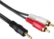 Кабель/переходник Exegate Кабель 2RCA - Jack 3.5, 2м Black (EX225927RUS)