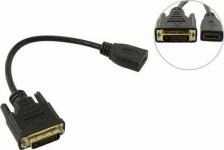 Кабель/переходник Exegate Кабель-переходник DVI-D-HDMI, 20 см, черный EX-CC-HDMIF-DVIM-0.15