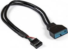 Кабель/переходник Exegate Кабель-переходник USB 2.0 9-pin(f)-USB 3.0 19-pin(M), 30см, черный EX-CC-U3U2-0.3