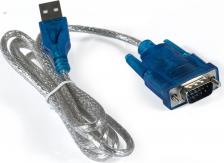 Кабель/переходник Exegate Кабель-переходник USB 2.0(Am)-COM(9m) / RS232, 1.2м, прозрачный