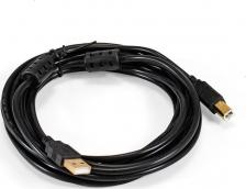 Кабель/переходник Exegate Кабель USB 2.0(Am)-USB 2.0(Bm), ферритовый фильтр, 4.5 м, черный, EX-CCF-USB2-AMBM-4.5