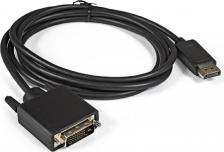 Кабель/переходник Exegate Переходник DisplayPort DVI 1.8м EX-CC-DPM-DVIM-1.8 круглый черный EX284908RUS