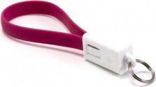 Кабель/переходник Gmini Кабель-брелок GM-MUS200FKP microUSB Pink