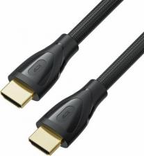 Кабель/переходник GreenConnect HDMI 2.1 кабель Premium ECO 8K@30Hz 4K@120Hz 3D HDR 4:4:4 48 Гбит/с 24К GOLD черный 7.5м