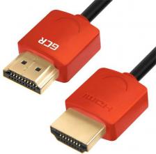 Кабель/переходник GreenConnect Кабель GCR-51601 Slim HDMI - HDMI v2.0 3m Red