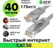 Кабель/переходник GreenConnect Кабель RJ45-RJ45 40м M-M Grey (GCR-LNC03-40.0m)
