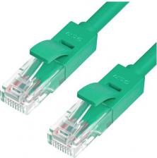 Кабель/переходник GreenConnect Патч-корд PROF плоский прямой 0.15m, UTP медь кат.6, зеленый, 30 AWG, ethernet high speed 10 Гбит/с, RJ45, T568B, GCR-52280 GCR-52280