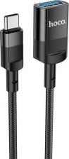 Кабель/переходник Hoco Аксессуар U107 USB - USB Type-C 1.2m Black 6931474761934