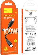 Кабель/переходник Hoco Дата-кабель X96,Type-C - Type-C, 1м, 100W, 5A, черный