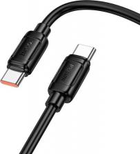 Кабель/переходник Hoco Кабель интерфейсный X115 6942007652018 USB-C-USB-C 1.2м черный